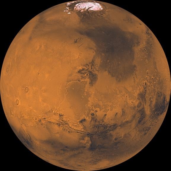 Снимок из космоса Марса
